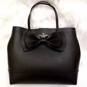 🆕 KATE SPADE 🎀 Bow Vanderbilt Giorgia Black Purse